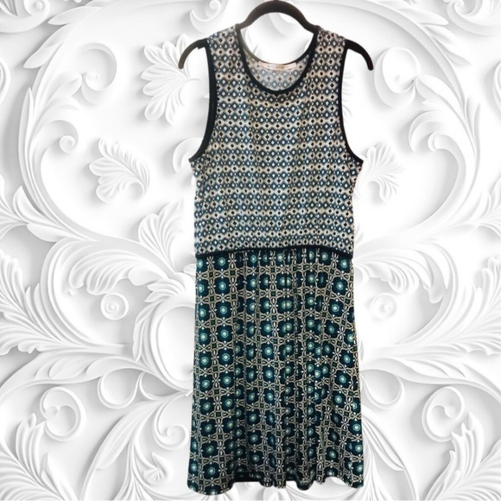 Max Studio Sleeveless Geometric Patterned Dress S… - image 1